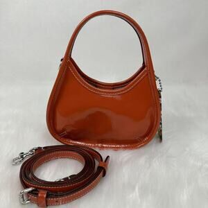 Coach Mini Ergo Bag In Crinkle Patent Coachtopia leather Rainbow CQ832 NWT